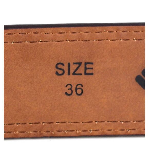 Columbia BROWN GENUINE LEATHER 1 3/8"Wd STITCH CASUAL DRESS MEN'S BELT 36 (G83 - Picture 10 of 15